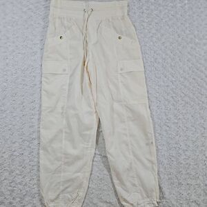 Athleta Alicia Keys high waist utility pant women's size 8 Cream Ivory